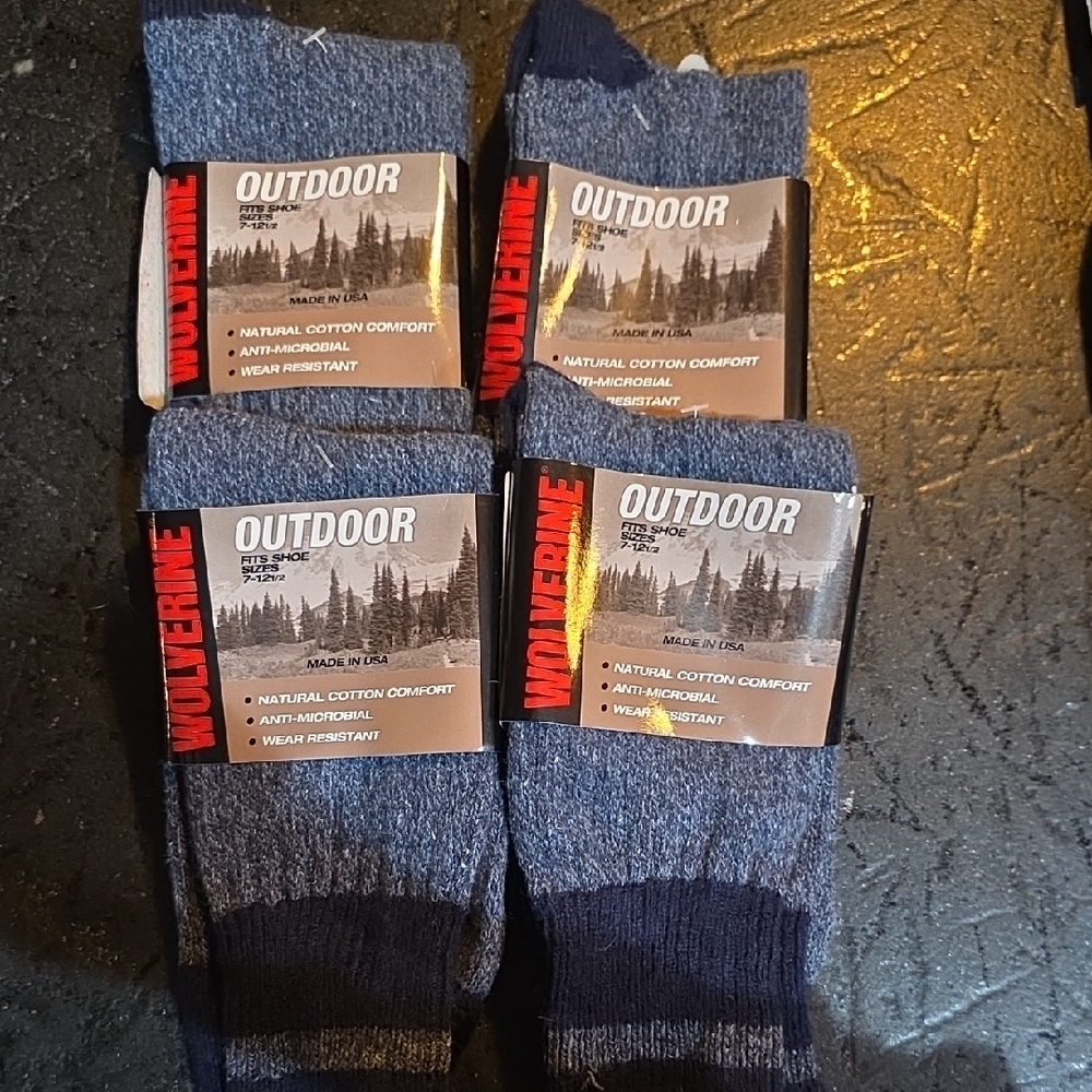 Wolverine Men's Navy Outdoor Socks